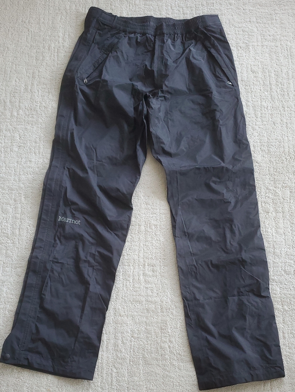 Marmot Men's Black Waterproof Jogger Pants with Elastic Waist